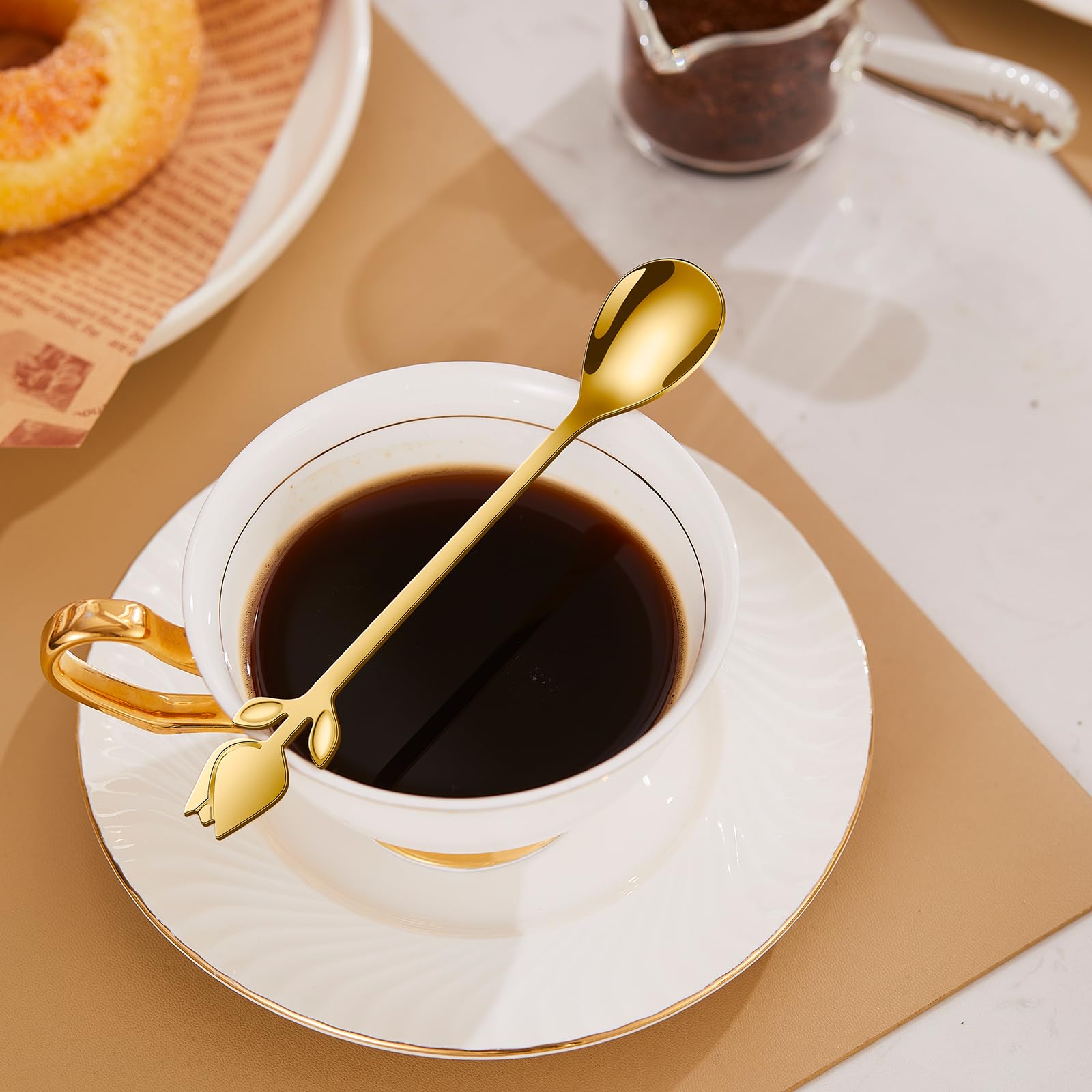 SGVRPVZ elegant cafe spoons enhancing small portions service.
