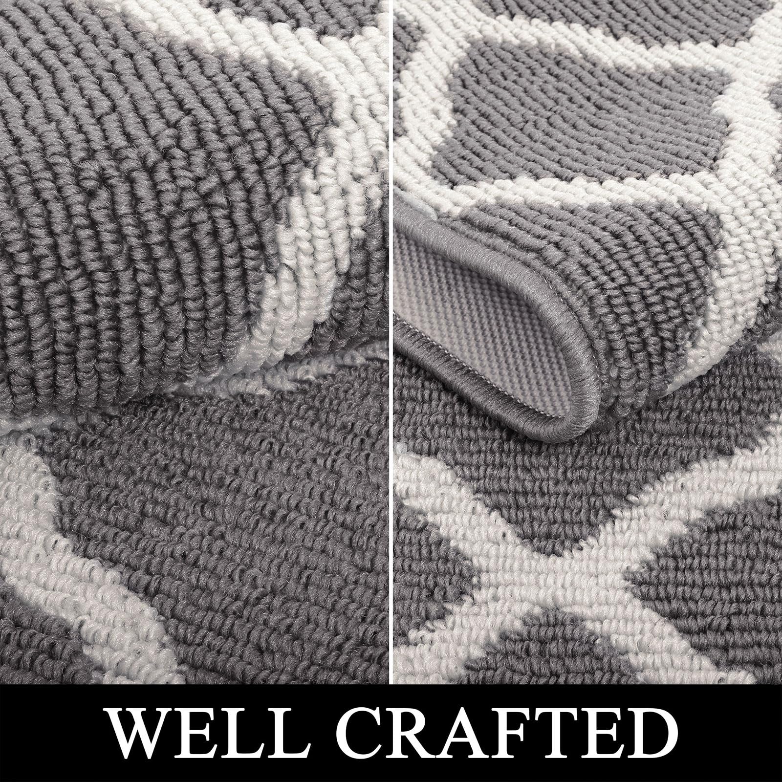 SHACOS non-slip backing mat prevents slipping on entryways