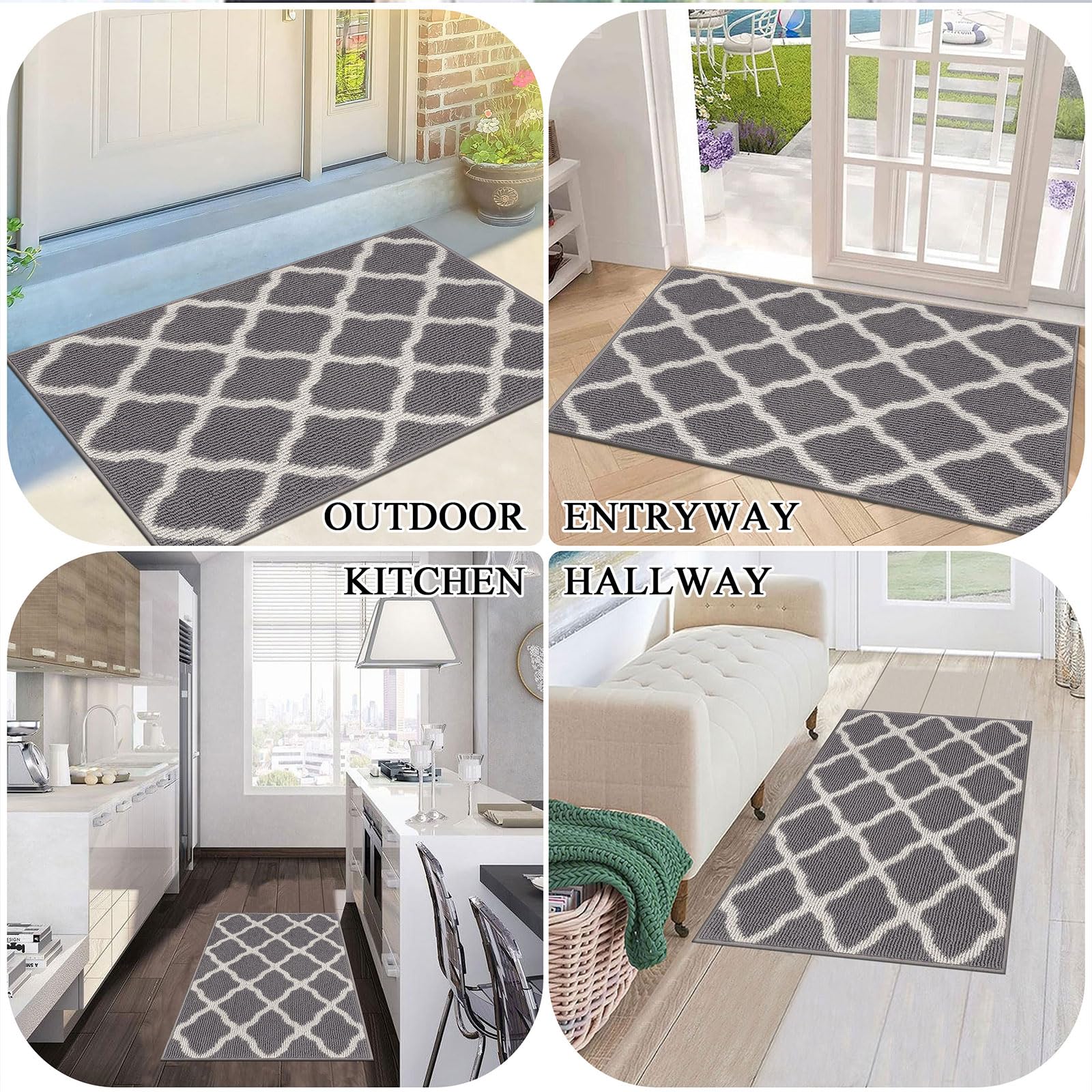 SHACOS stain and fade-resistant mat maintains look in high-traffic areas