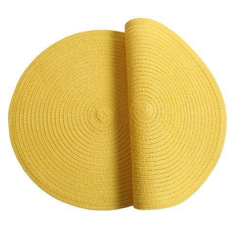 SHACOS 15-inch round placemats protecting surfaces during meals