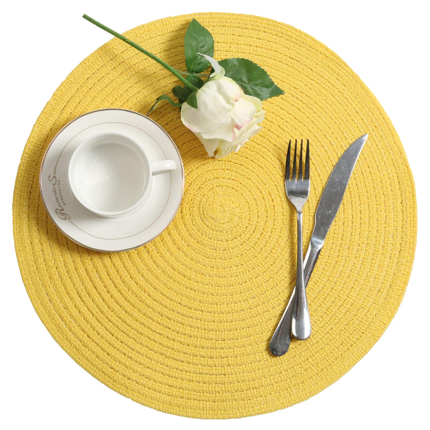 SHACOS placemats folded for easy transport to events