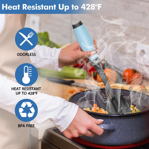 Shadowgallery meat chopper aqua close up of ergonomic handle for comfortable grip