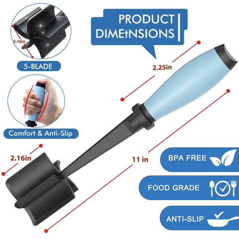 Shadowgallery meat chopper aqua versatile tool for beef, fruits, vegetables