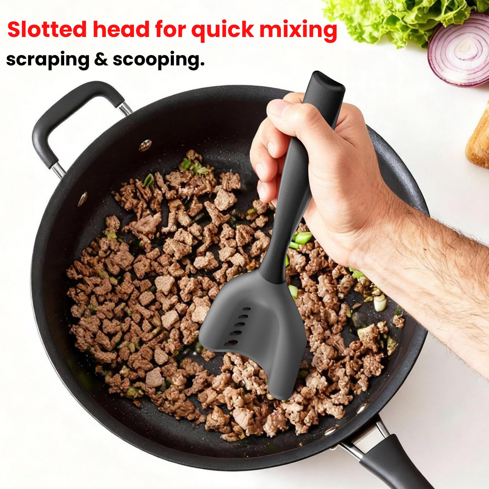 Shadowgallery meat chopper spatula large concave scoop speeds serving