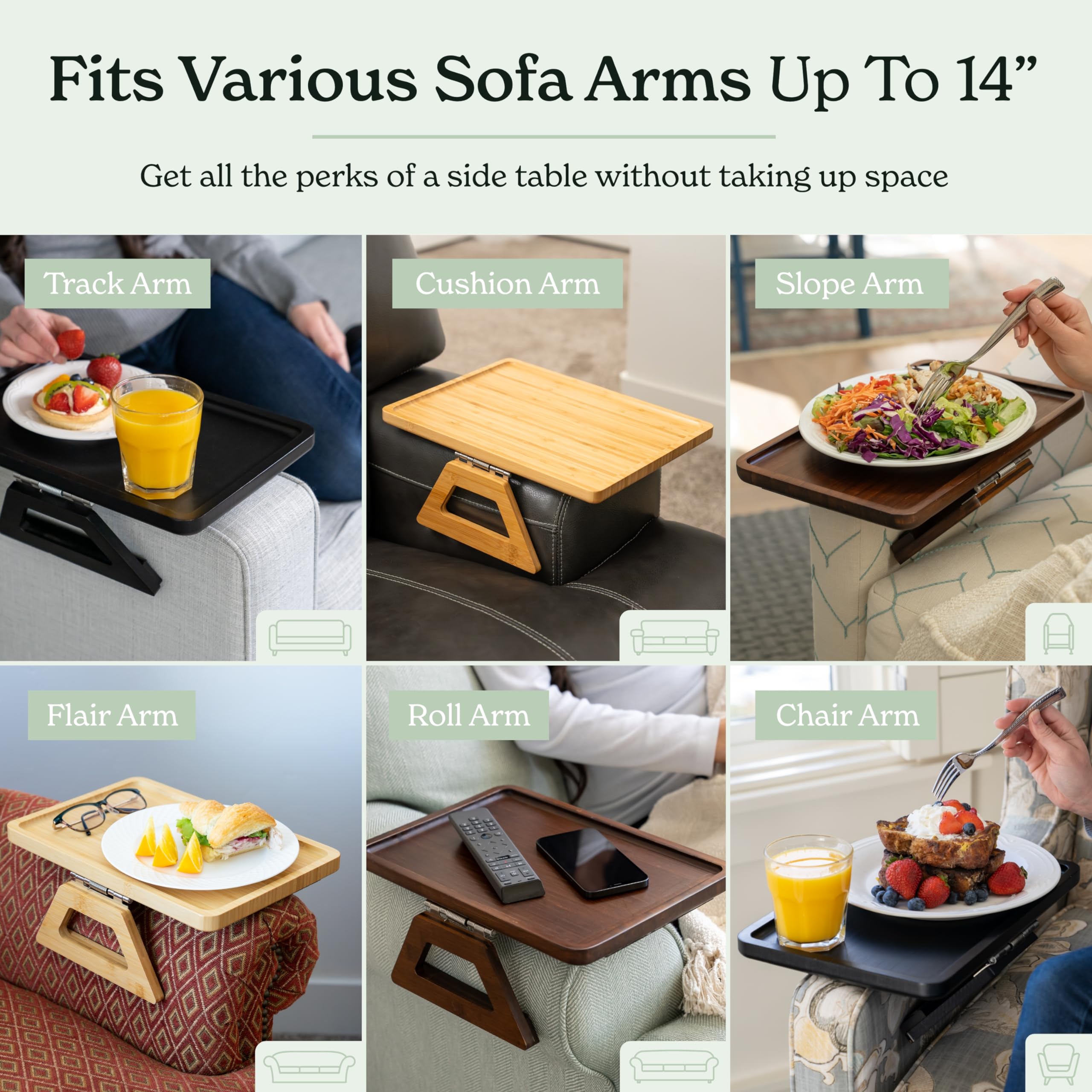 Shamrock Home Trayble offers a 14-inch wide grip for various arms.