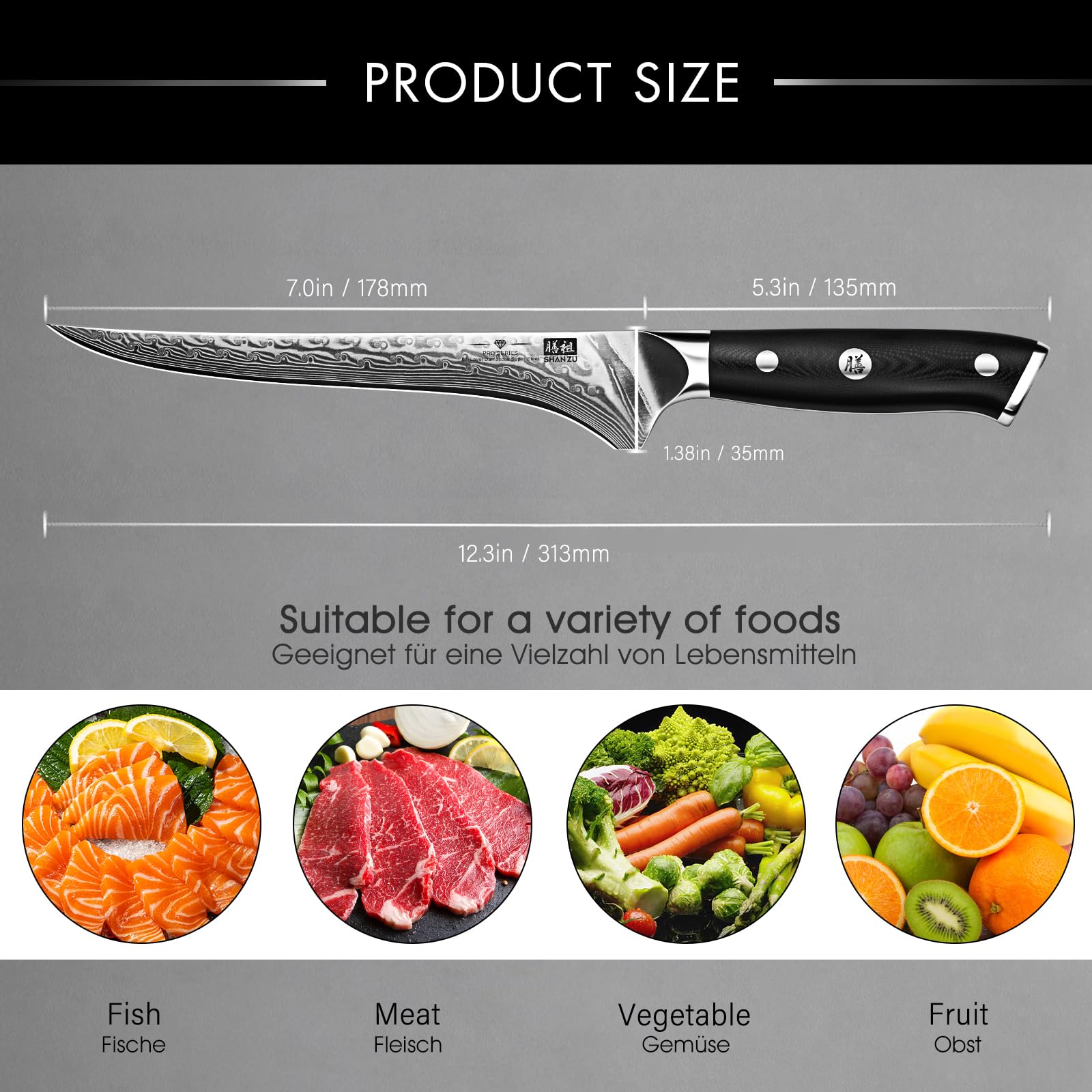 SHAN ZU 15-degree blade angle enables clean slicing
