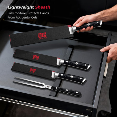 SHAN ZU 5Cr15MoV stainless steel resists rust and stains.