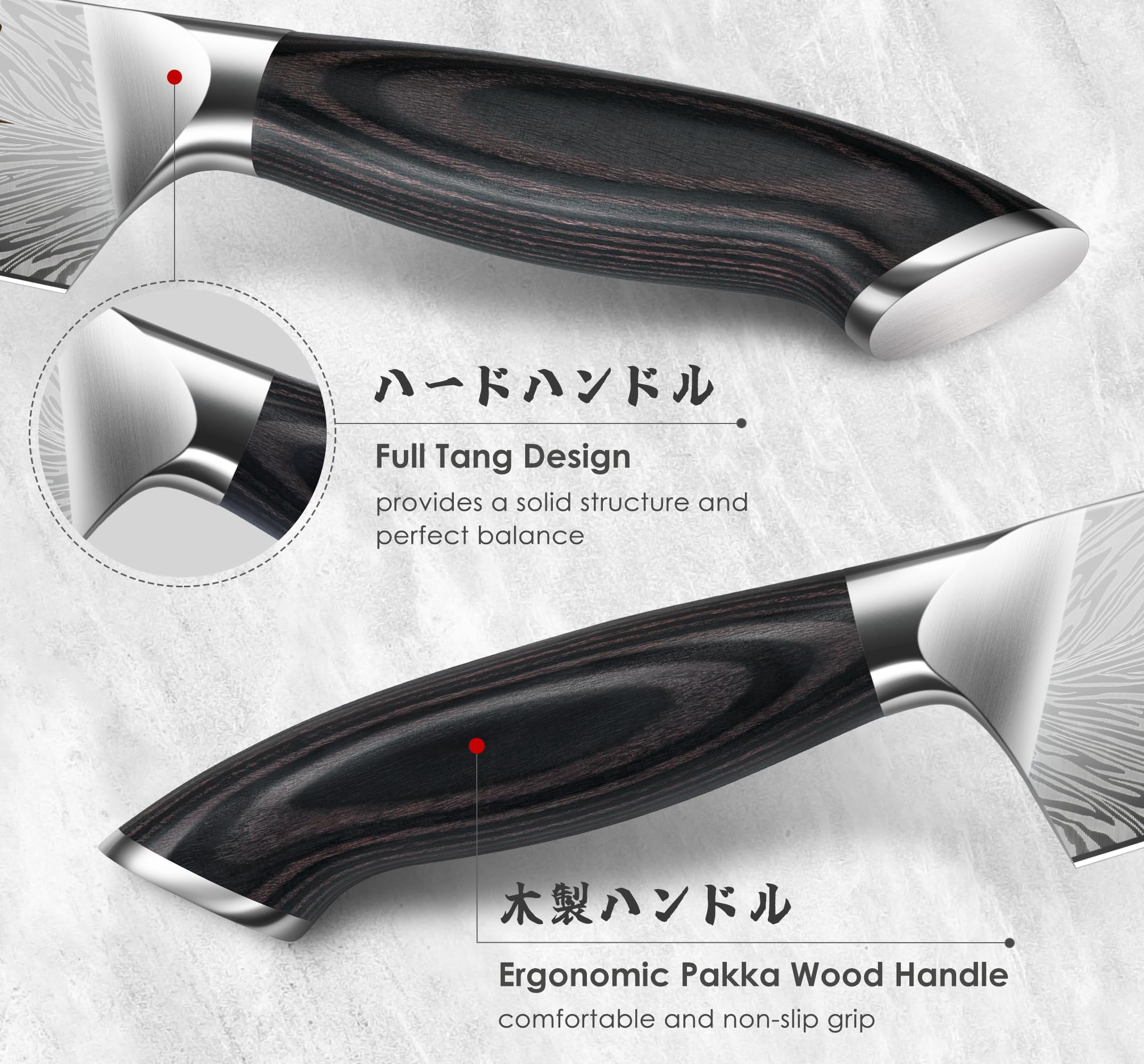 SHAN ZU 7-inch santoku knife versatile for vegetables and proteins