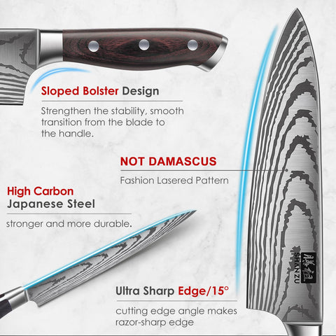 SHAN ZU bread knife with serrated edge handles crusts smoothly.