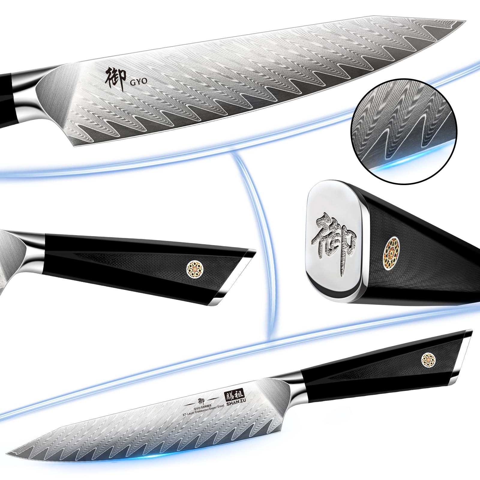 SHAN ZU 6-inch knife in action for vegetables and meats.
