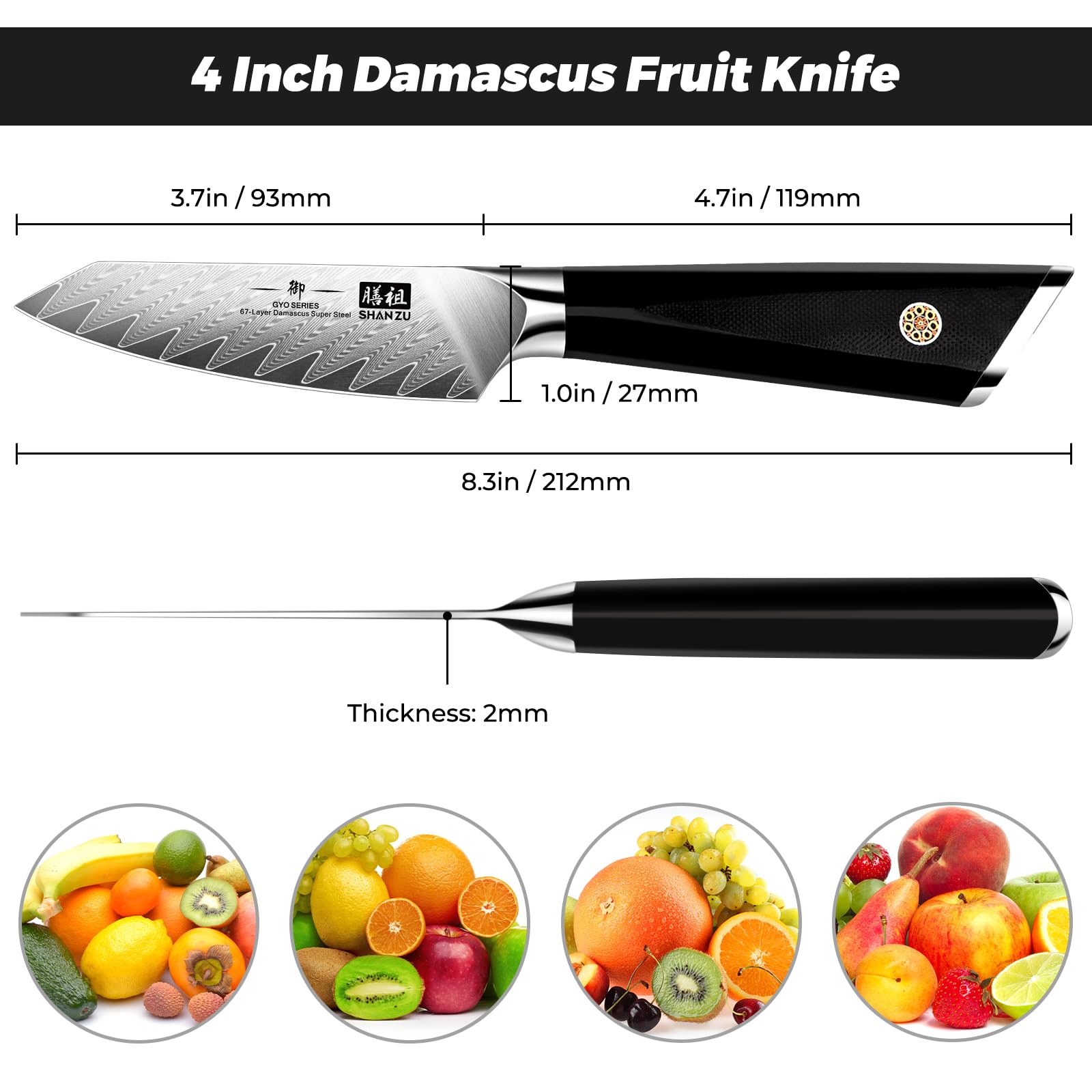 Damascus-pattern blade close-up reveals visual appeal and durability