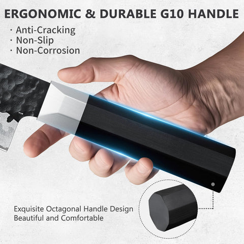 SHAN ZU G10 handle with non-slip grip for safe cutting