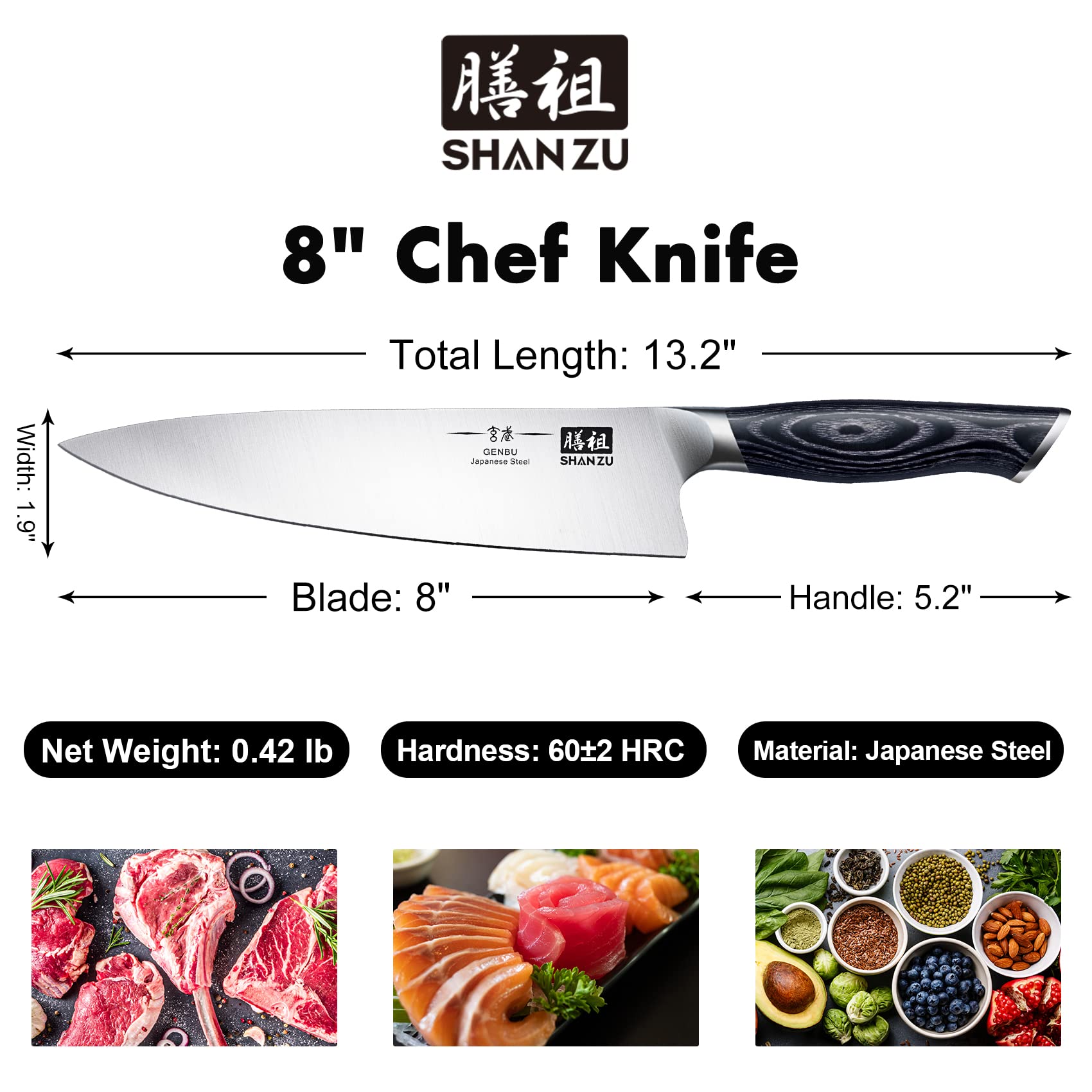 SHAN ZU Genbu series ergonomic handle designed for comfortable long use