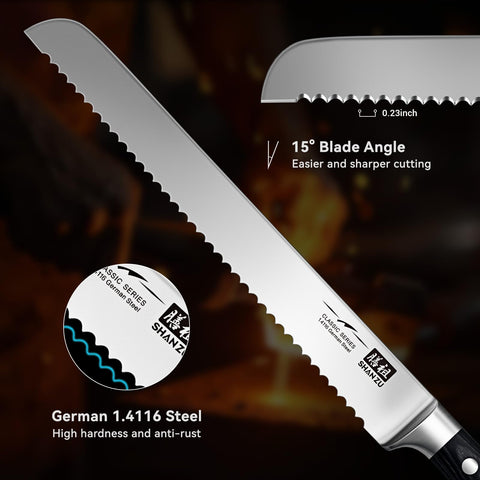 SHAN ZU German stainless steel blade, 1.4116 for durability and rust resistance