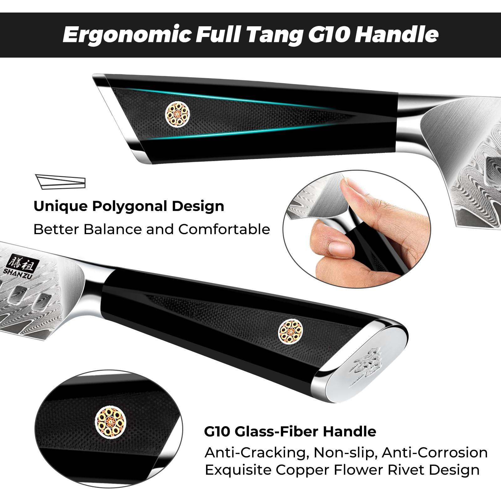 SHAN ZU 60-62 HRC steel maintains edge during daily cutting tasks.