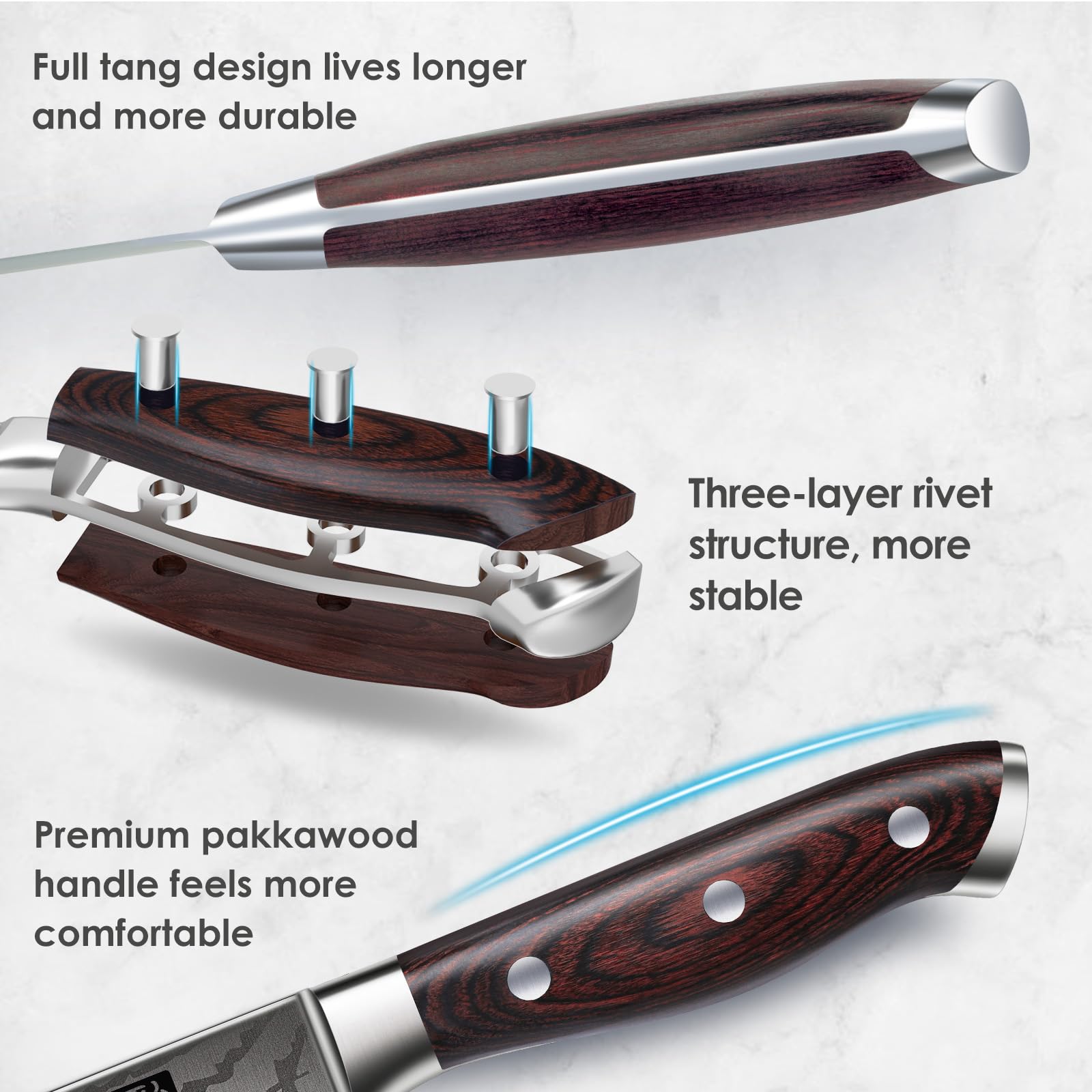 SHAN ZU filleting knife shows flexible control for clean fish fillets.