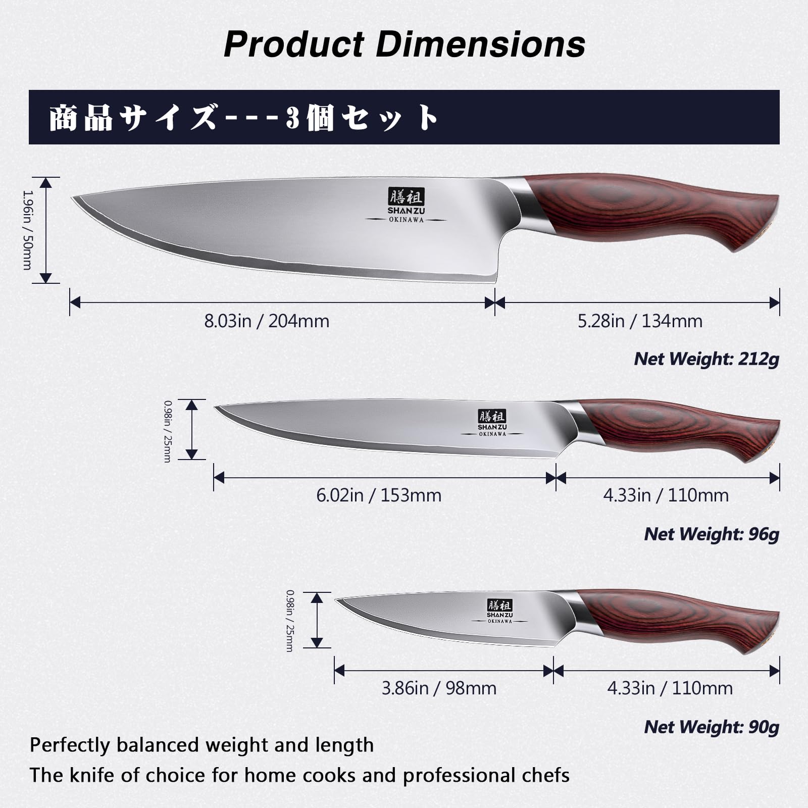 SHAN ZU blade edge close-up showing ultra sharp 12° angle for precise slicing.