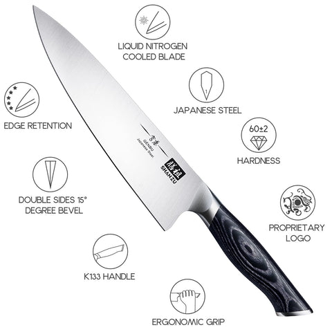 SHAN ZU Japanese super steel blade emphasizing durability and sharpness