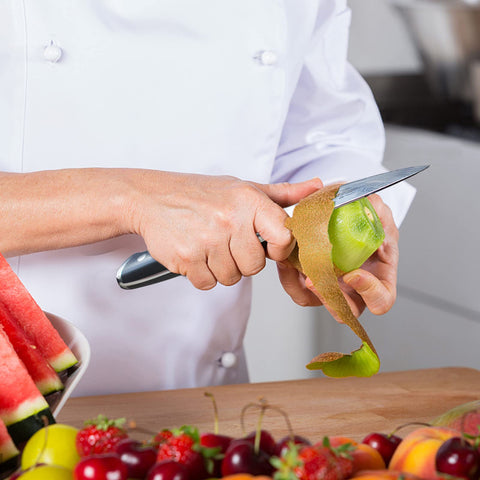 SHAN ZU knife side angle reveals 15-degree edge for fine cuts