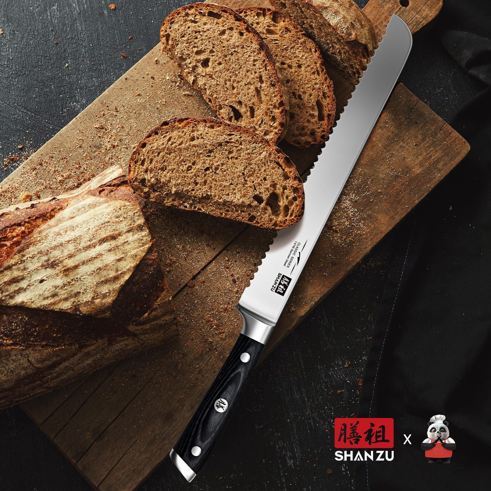 SHAN ZU knife with finger guard for safe handling