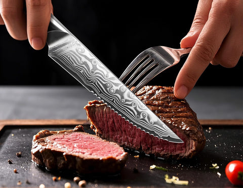 SHAN ZU Serrated and plain edge design for versatile cutting