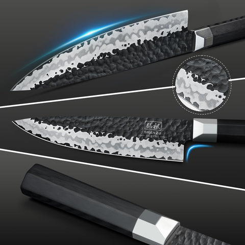 SHAN ZU 8-inch chef knife ideal for sushi prep and roast carving