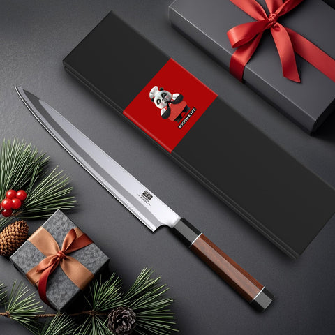 SHAN ZU sushi knife in action delivering clean sashimi cuts