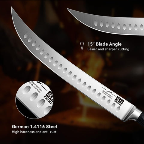 SHAN ZU knife groove design prevents sticking for smooth slices.