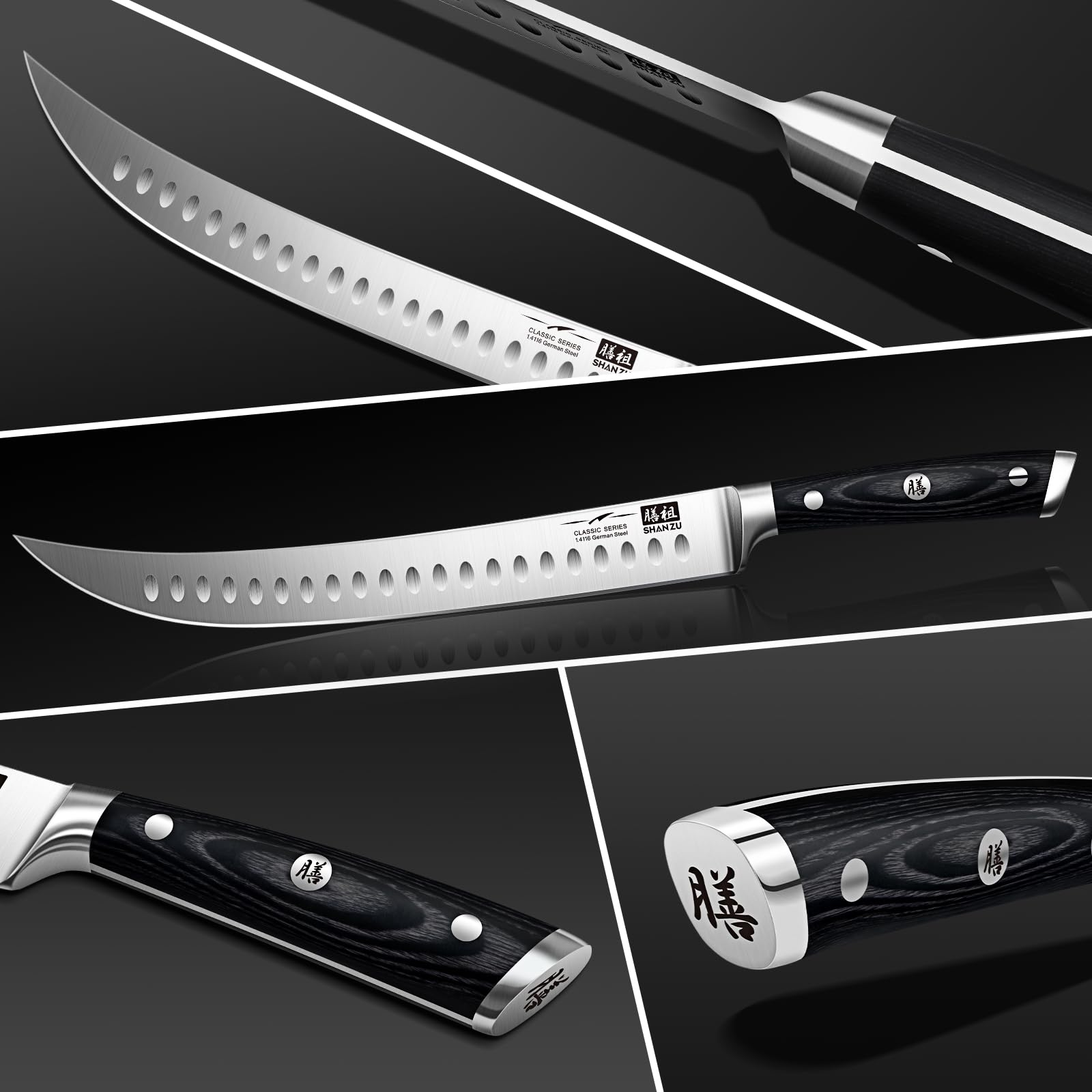 SHAN ZU slicing knife gift box packaging highlighting presentation for gifting.