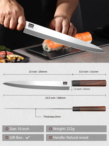 SHAN ZU ultra sharp edge emphasizes precise slicing for fish and sushi preparation