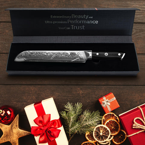 SHAN ZU 12-month warranty protects your Damascus bread knife