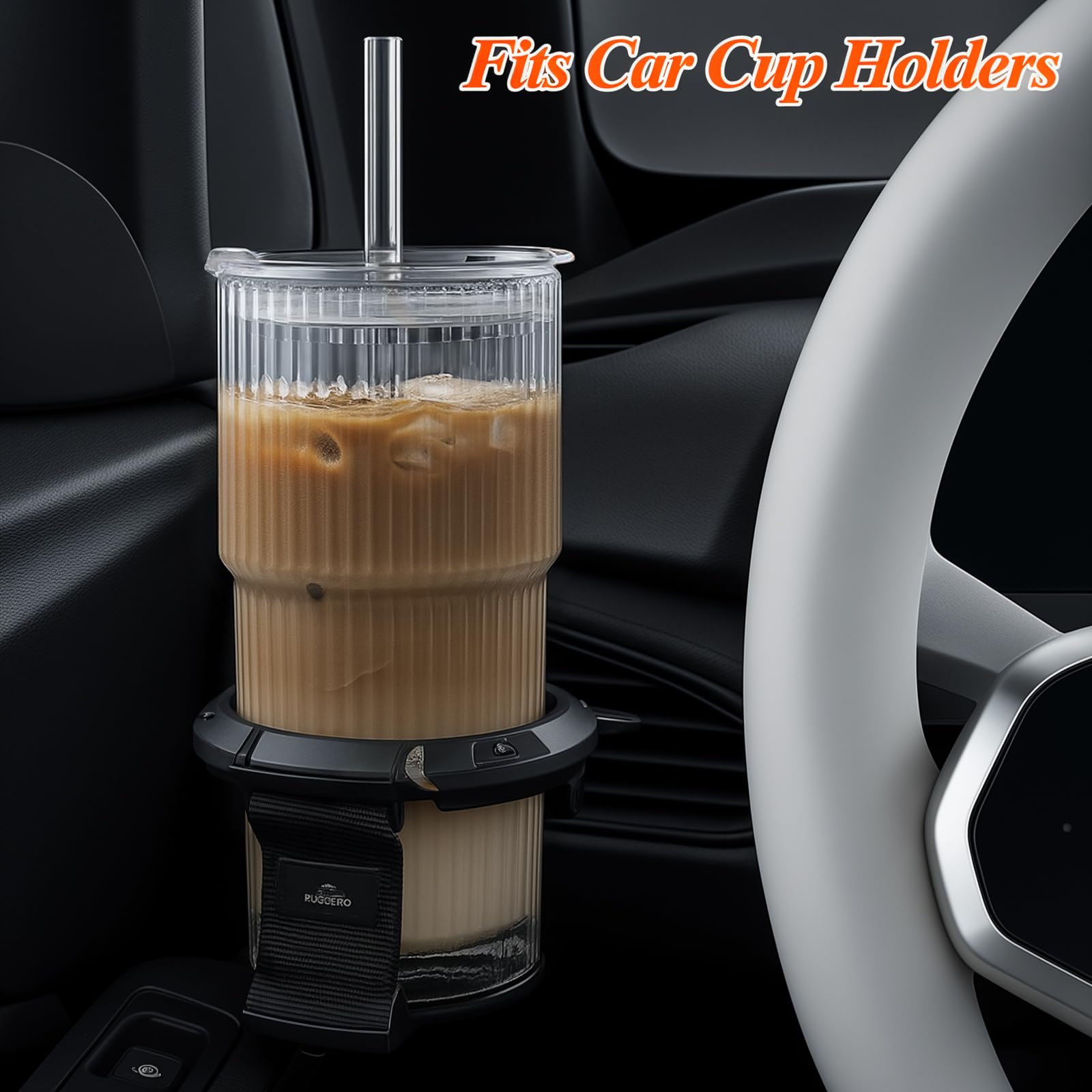 SHANDERBAR four-pack ribbed glasses designed for durable iced drinks