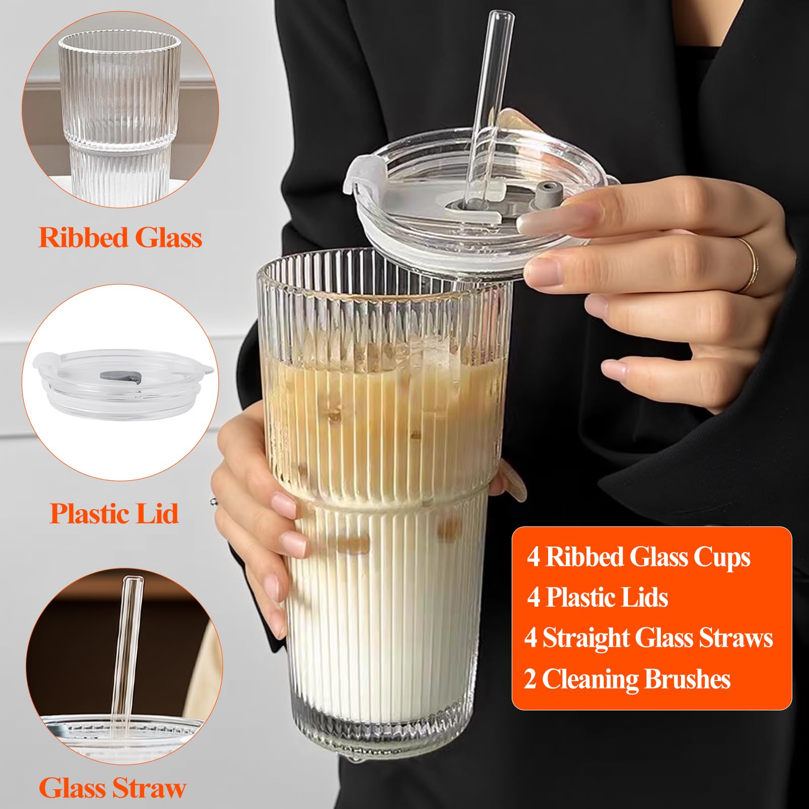 SHANDERBAR reusable glass straw reduces plastic waste at home