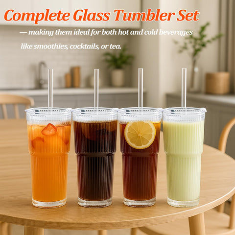 SHANDERBAR ribbed glassware fits standard car cup holders