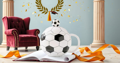 SHANHUI football mug shows ergonomic handle for comfortable grip