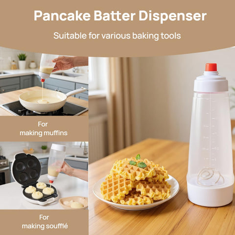 SHANXUMC pancake batter dispenser for pancakes, crepes and muffins.