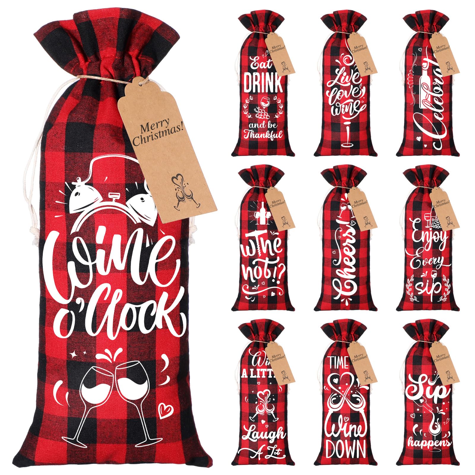Shappy valentines wine bags with drawstring closure for secure gifting.