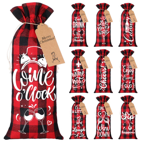 Shappy valentines wine bags with drawstring closure for secure gifting.