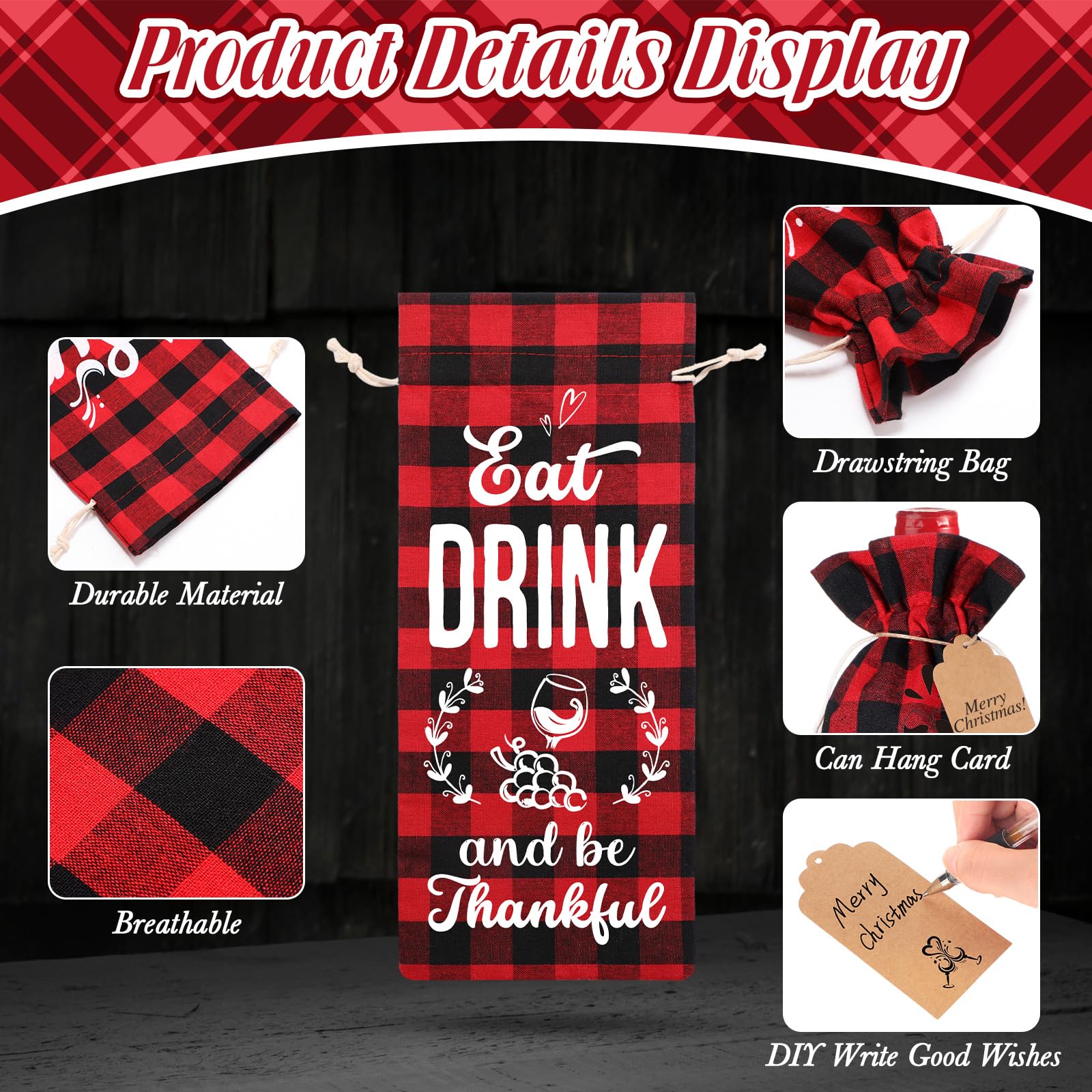 Shappy wine bags in black and red colors for romantic occasions.