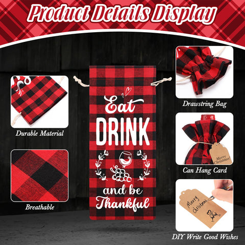 Shappy wine bags in black and red colors for romantic occasions.