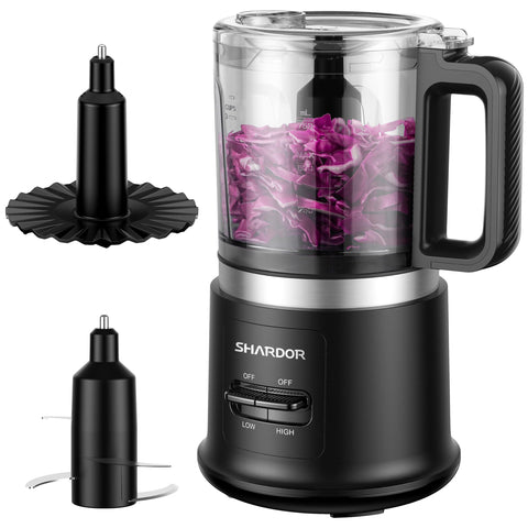 SHARDOR food chopper with four-cup bowl for quick, even chopping