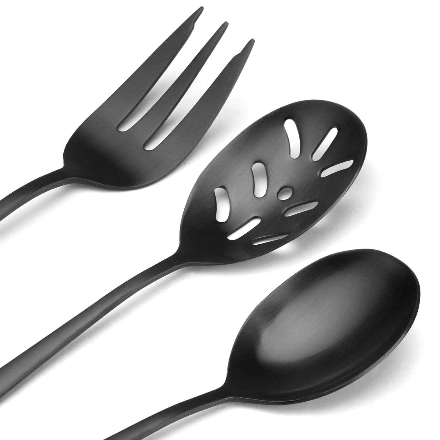 Sharecook matte black serving set with butter knife for breads and spreads, refined presentation.