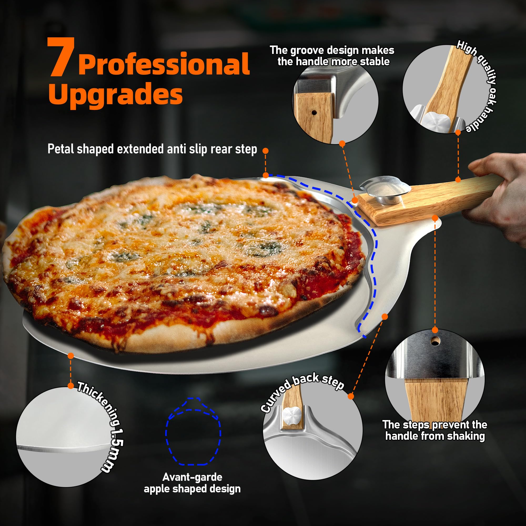 Sharmila apple-shape design helps easy oven entry and exit.