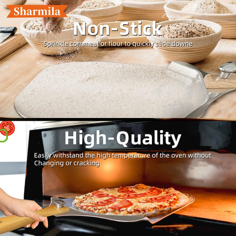 Sharmila stainless steel spatula for safe flipping and serving.