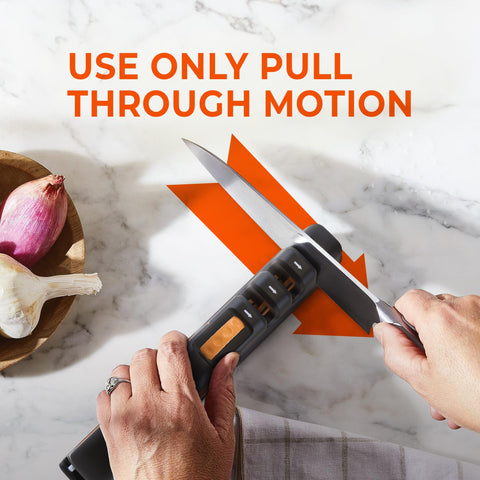 Sharp Pebble 5-angle sharpener with hunting knife for outdoor blades