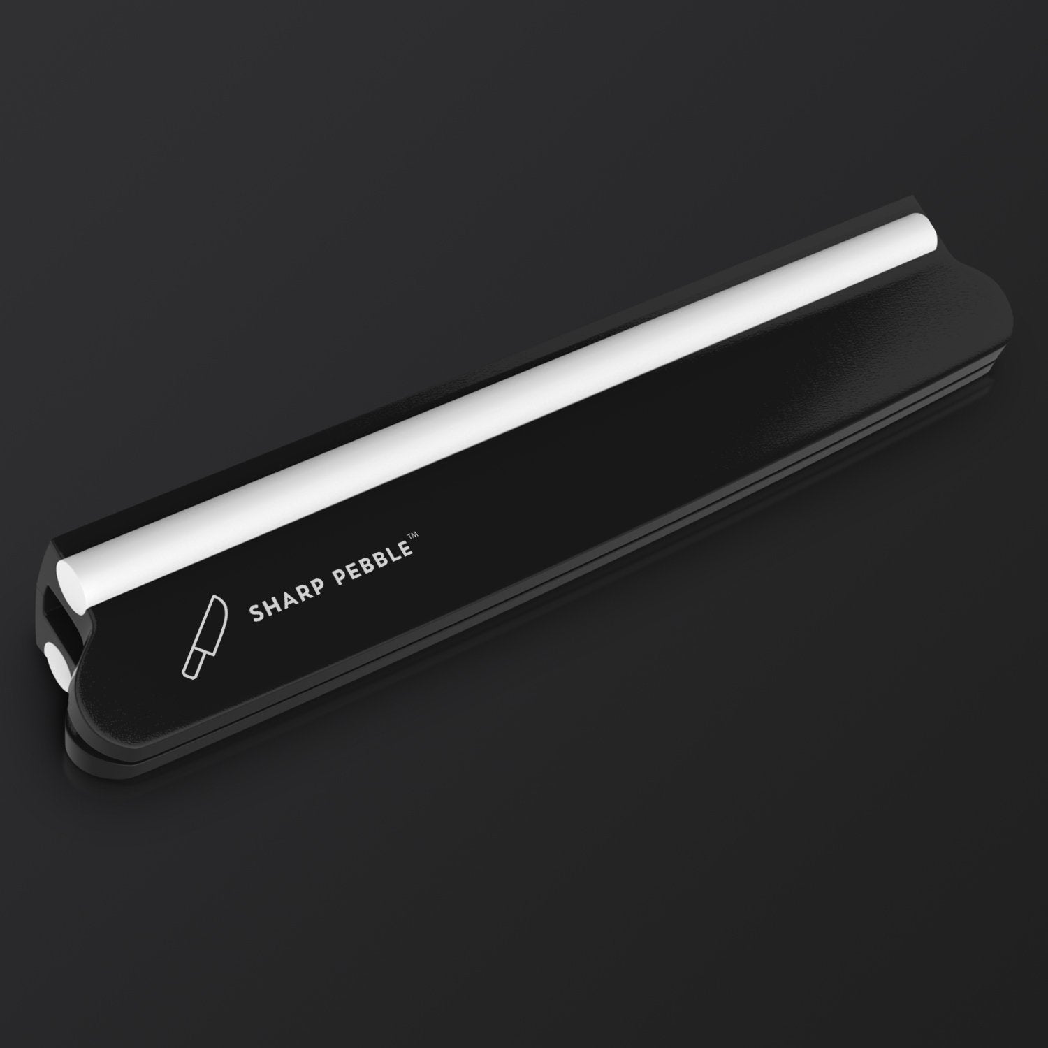 Sharp Pebble angle guide with protective ceramic layer protecting stones during sharpening