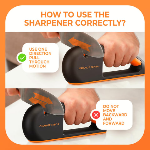 Sharp Pebble Orange Ninja diamond-slot close-up for precise edge refinement