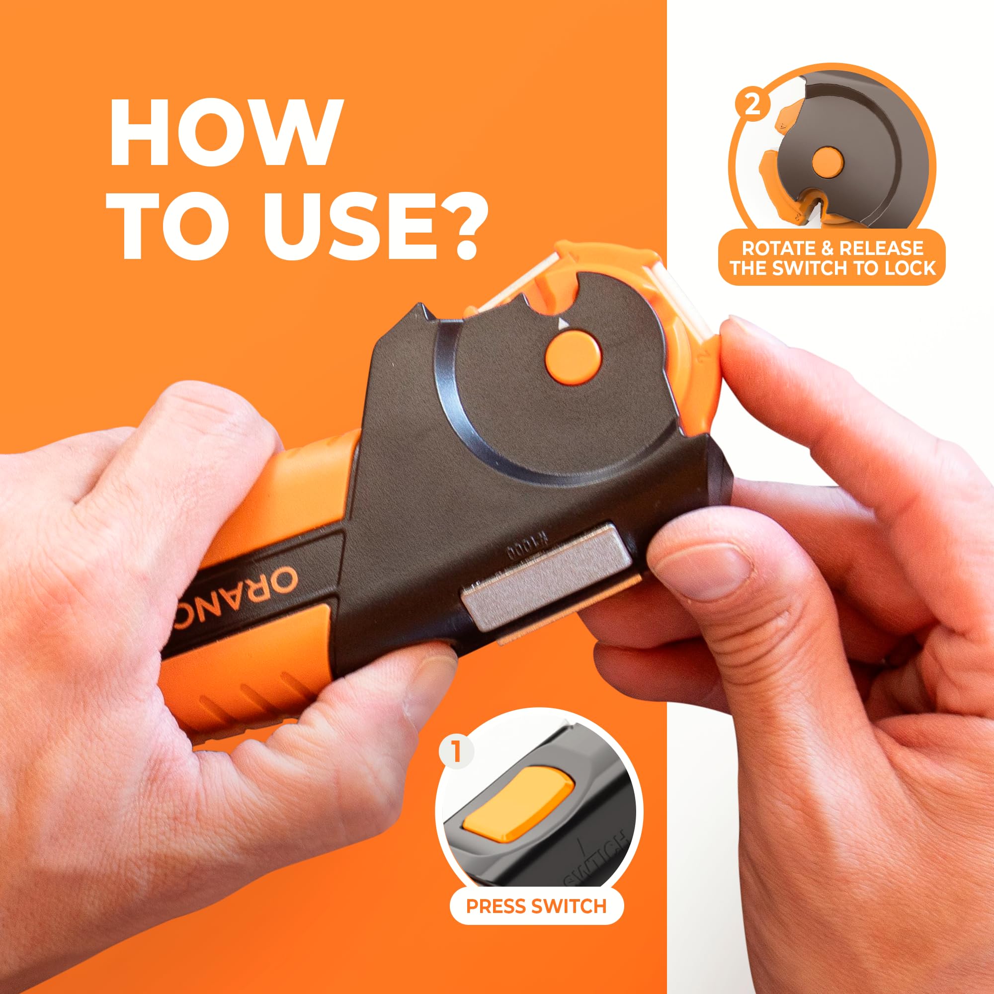 Orange Ninja sharpening a machete for camping tasks