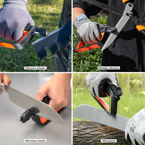 SHARPAL 103N ergonomic handle enables comfortable, glove-friendly use during sharpening.