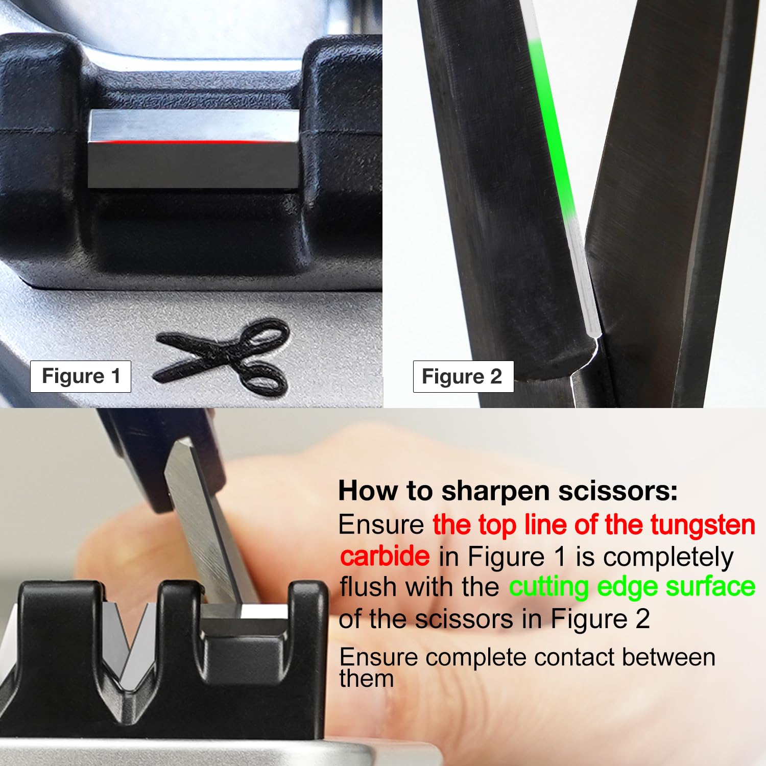 SHARPAL 191H tungsten carbide edge for sharpening scissors with accuracy